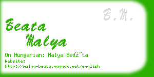 beata malya business card